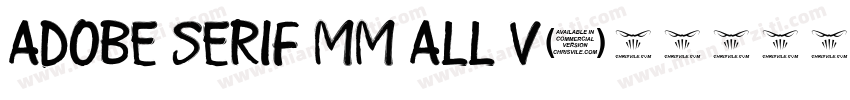 Adobe Serif MM All V字体转换